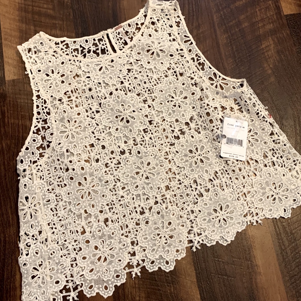 Vintage embroidered crop top